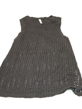 Fabletics Black Eyelet Knit Sleeveless Tank